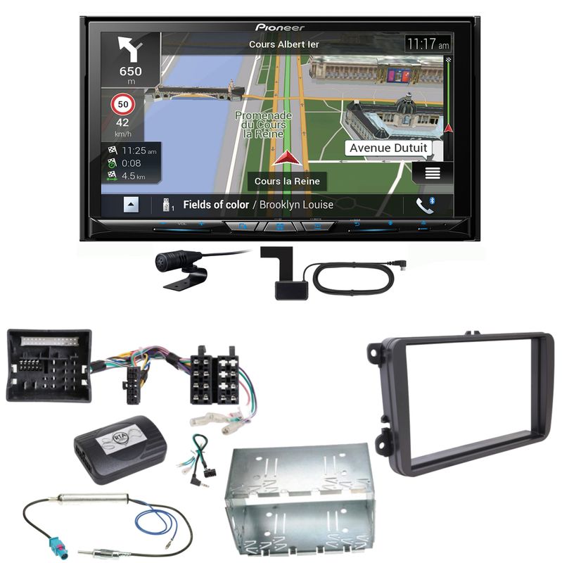 Pioneer AVIC-Z830DAB Navigation Bluetooth USB Einbauset für T6 Sharan 2 Beetle Pioneer AVIC-Z830DAB Navigation Bluetooth USB Einbauset für T6 Sharan 2 Beetle