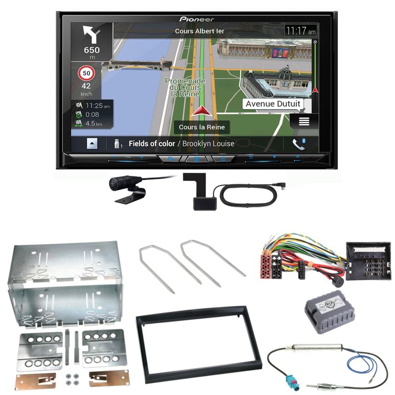 Pioneer AVIC-Z830DAB Navigation USB Einbauset für Peugeot 207 307 Partner Expert Pioneer AVIC-Z830DAB Navigation USB Einbauset für Peugeot 207 307 Partner Expert