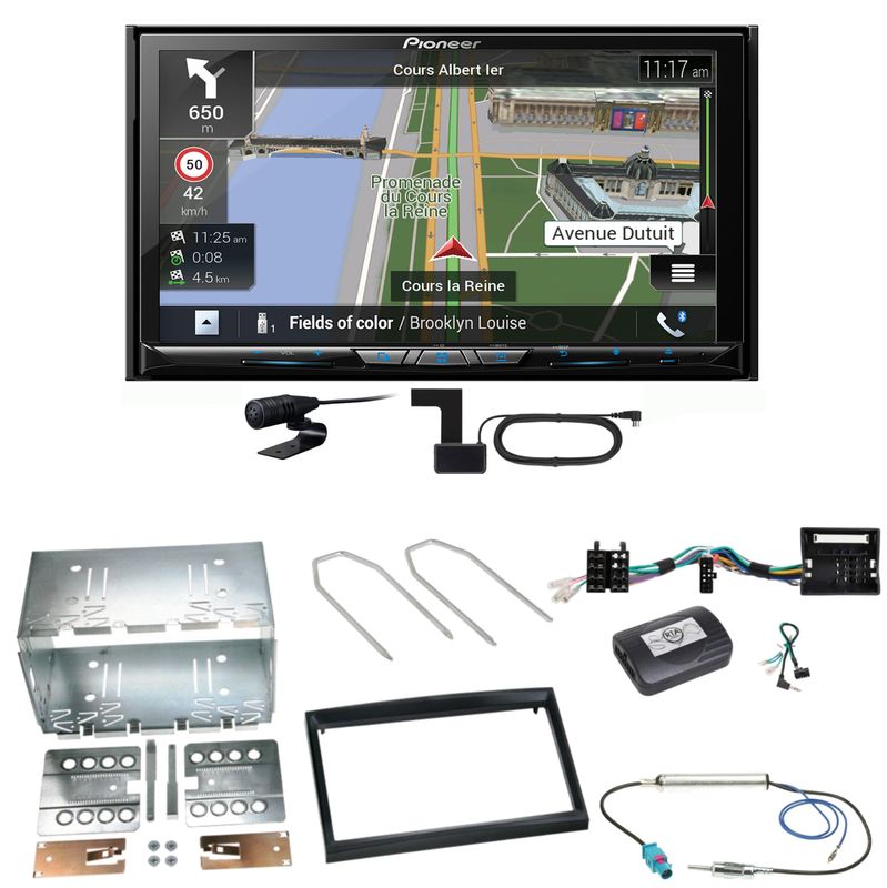 Pioneer AVIC-Z830DAB Navigation CD Einbauset für Citroen C2 C3 Berlingo Jumpy