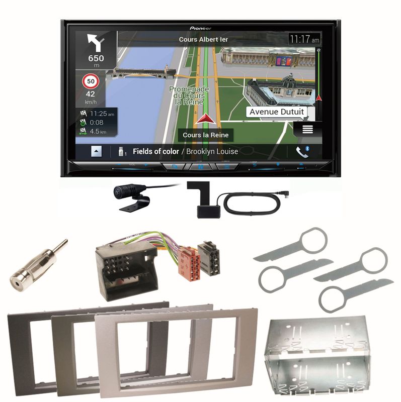 Pioneer AVIC-Z930DAB Bluetooth USB Einbauset für Ford Focus C-Max Fiesta Transit