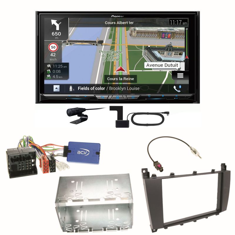 Pioneer AVIC-Z930DAB USB CD Einbauset für Mercedes C-Klasse W203 CLC CL203 S203 Pioneer AVIC-Z930DAB USB CD Einbauset für Mercedes C-Klasse W203 CLC CL203 S203