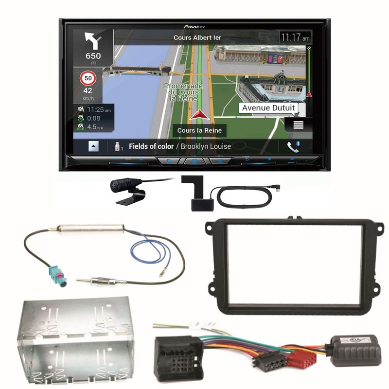 Pioneer AVIC-Z930DAB Navigation USB CD Einbauset für Seat Leon Alhambra Altea XL