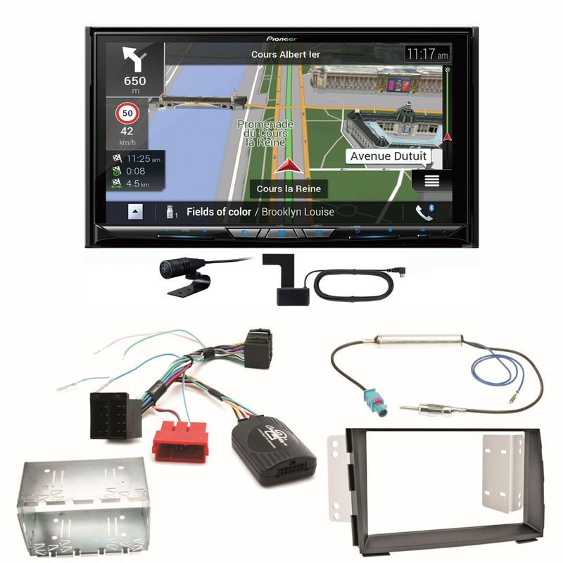 Pioneer AVIC-Z930DAB Navigation Bluetooth CD USB MP3 Einbauset für Kia Venga