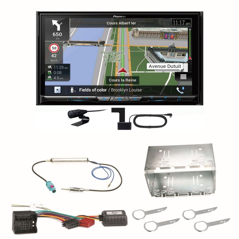Pioneer AVIC-Z930DAB Navigation Bluetooth CD USB MP3 Einbauset für Fox Polo 9N3