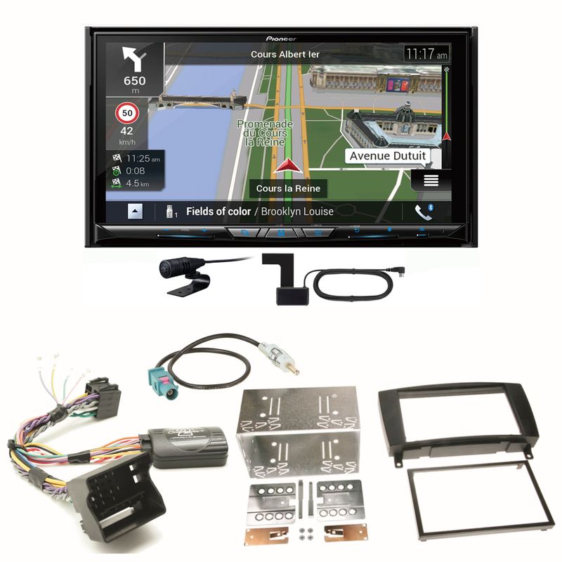 Pioneer AVIC-Z930DAB Navigation USB CD Einbauset für Mercedes CLK W209 Facelift Pioneer AVIC-Z930DAB Navigation USB CD Einbauset für Mercedes CLK W209 Facelift