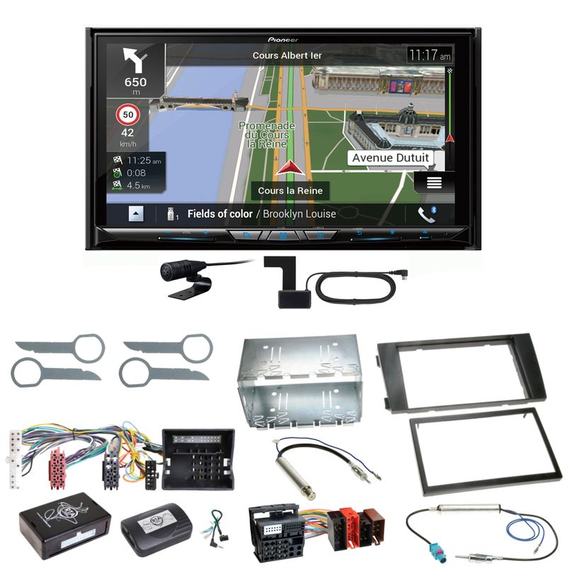 Pioneer AVIC-Z930DAB Navigation Bluetooth CD Einbauset für Audi A6 4B Facelift Pioneer AVIC-Z930DAB Navigation Bluetooth CD Einbauset für Audi A6 4B Facelift