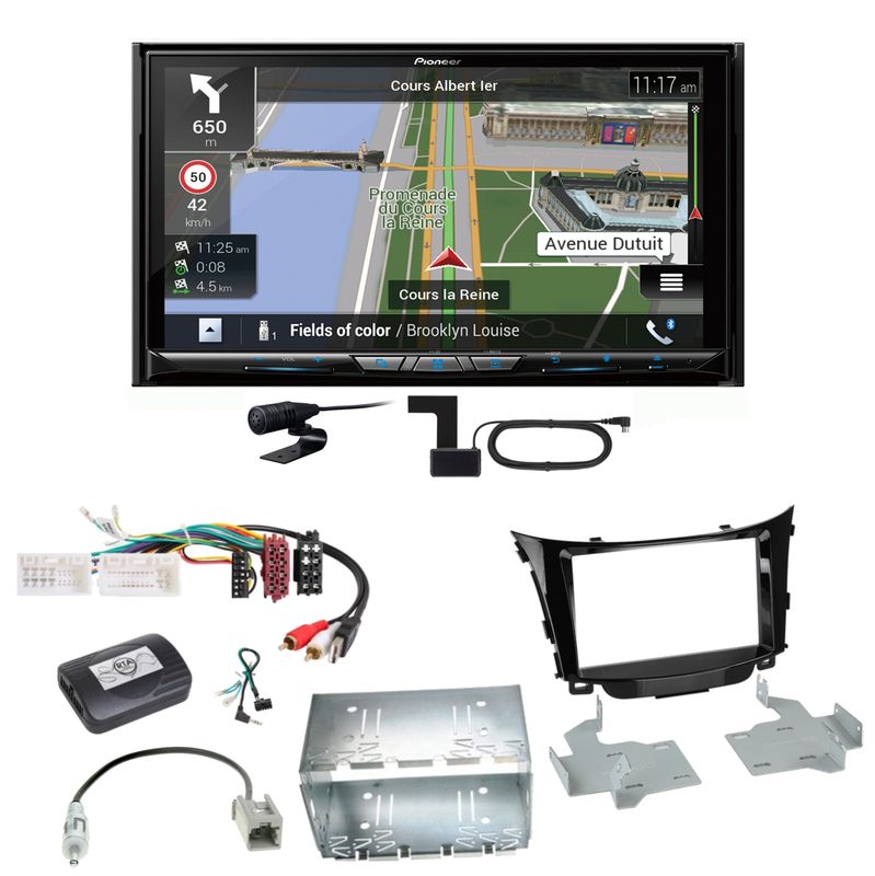 Pioneer AVIC-Z930DAB Navigation Bluetooth USB Einbauset für Hyundai i30 GD GDH