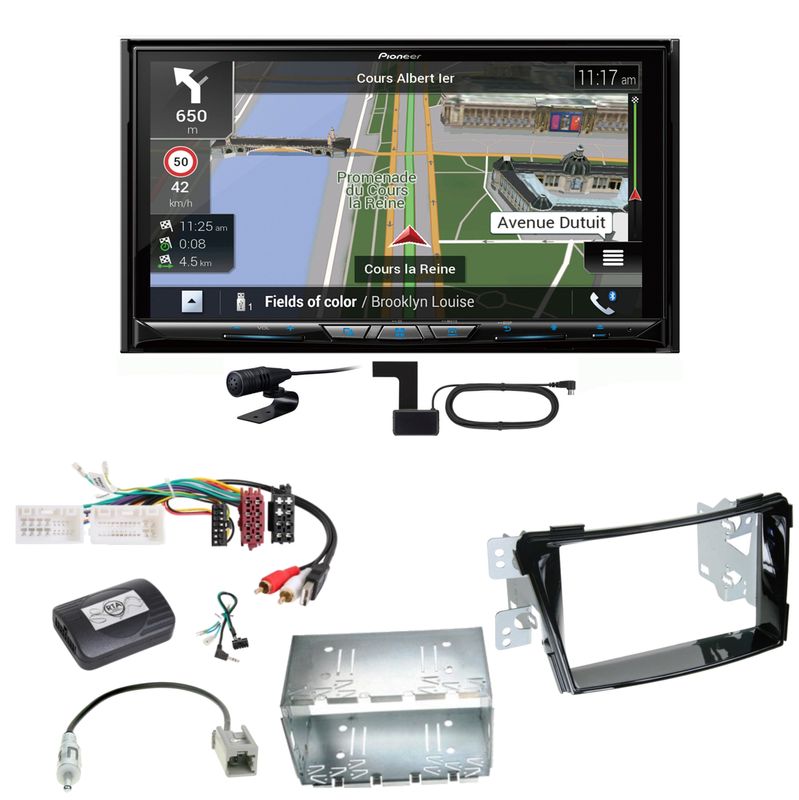 Pioneer AVIC-Z930DAB Navigation Bluetooth USB MP3 Einbauset für Hyundai i40 VF
