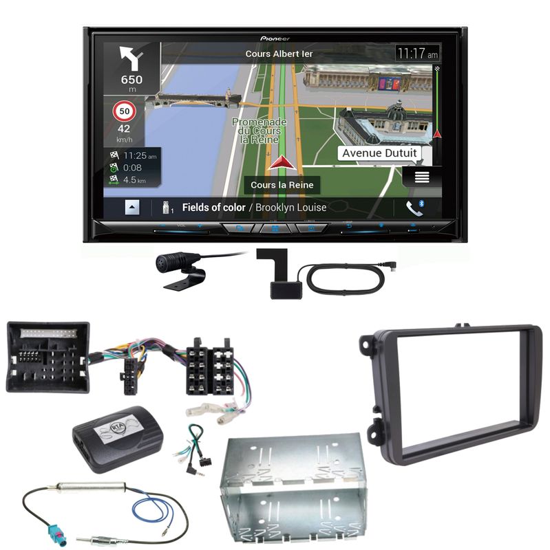 Pioneer AVIC-Z930DAB Navigation USB CD Einbauset für Tiguan Amarok Caddy Jetta