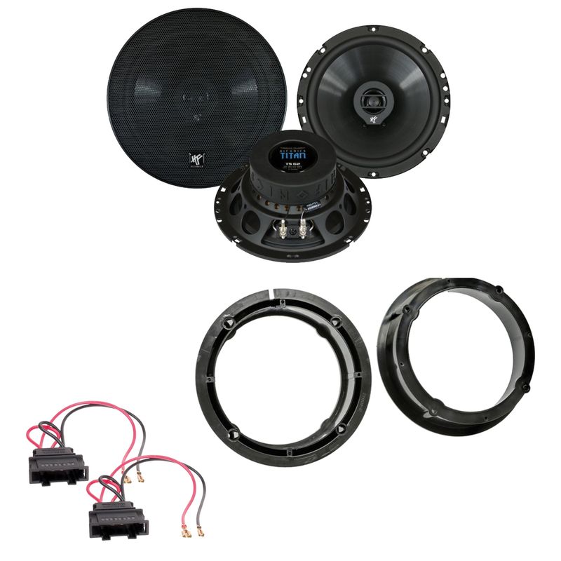 Hifonics Titan TS-62 Koaxial 2-Wege Lautsprecher Einbauset für Passat B8 Arteon