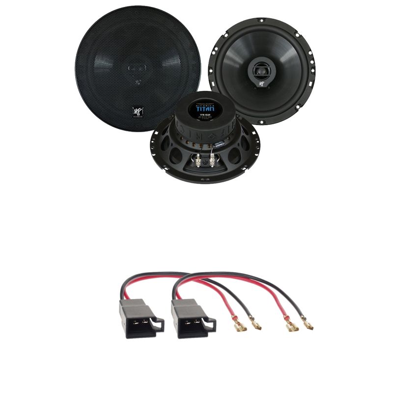 Hifonics Titan TS-62 Koaxial 2-Wege Lautsprecher Einbauset passend für T4 vorne