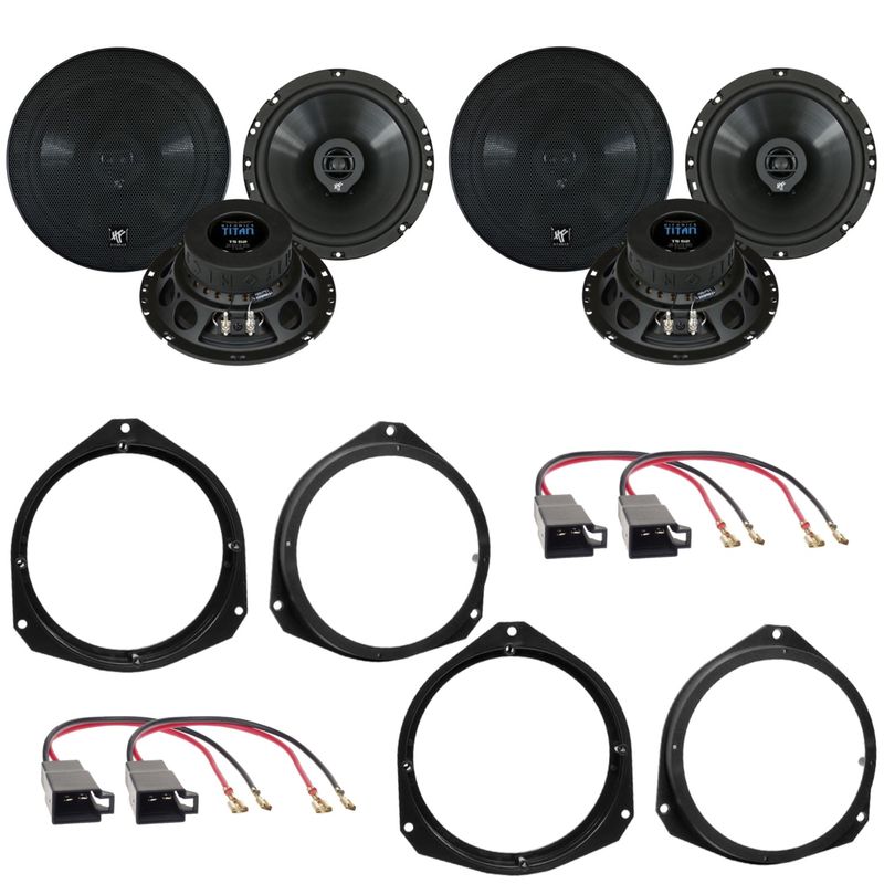 Hifonics Titan TS-62 2-Wege Lautsprecher Einbauset für Alfa Romeo Giulietta Mito