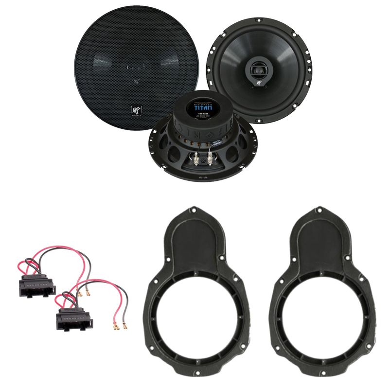 Hifonics Titan TS-62 Lautsprecher Einbauset vorne passend für Passat B6 B7 3C CC