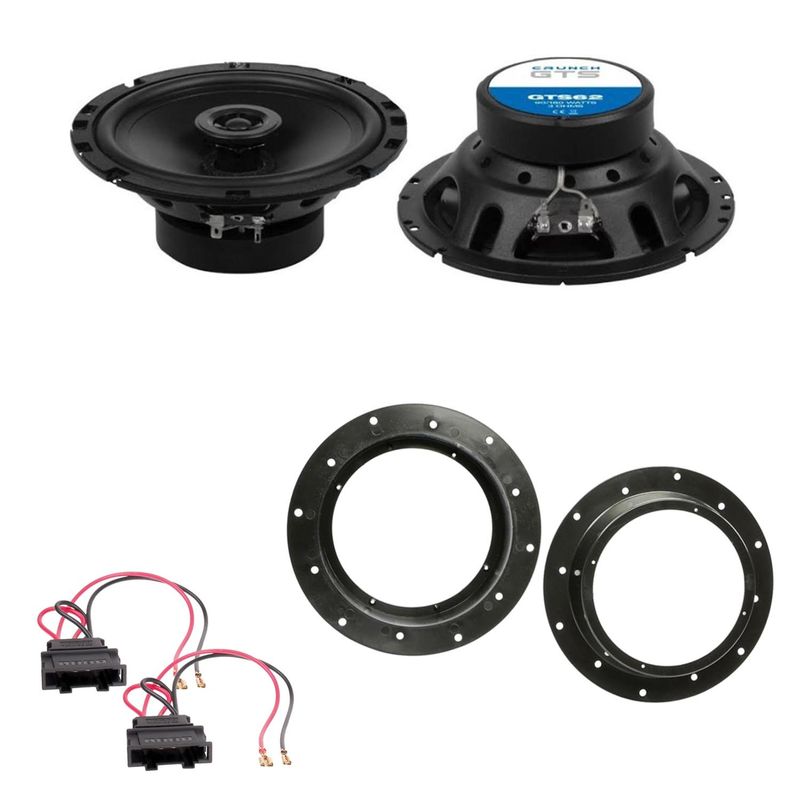 Crunch GTS-62 Koaxial Lautsprecher Einbauset vorne für Alhambra Sharan 2 7N