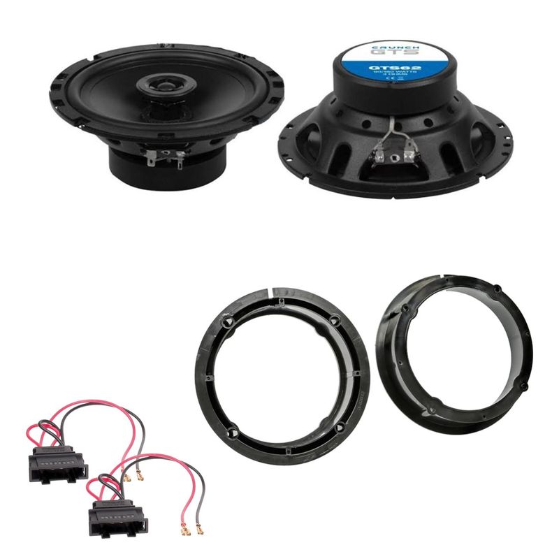 Crunch GTS-62 Koaxial 2-Wege 3 Ohm Lautsprecher Einbauset für Passat B8 Arteon