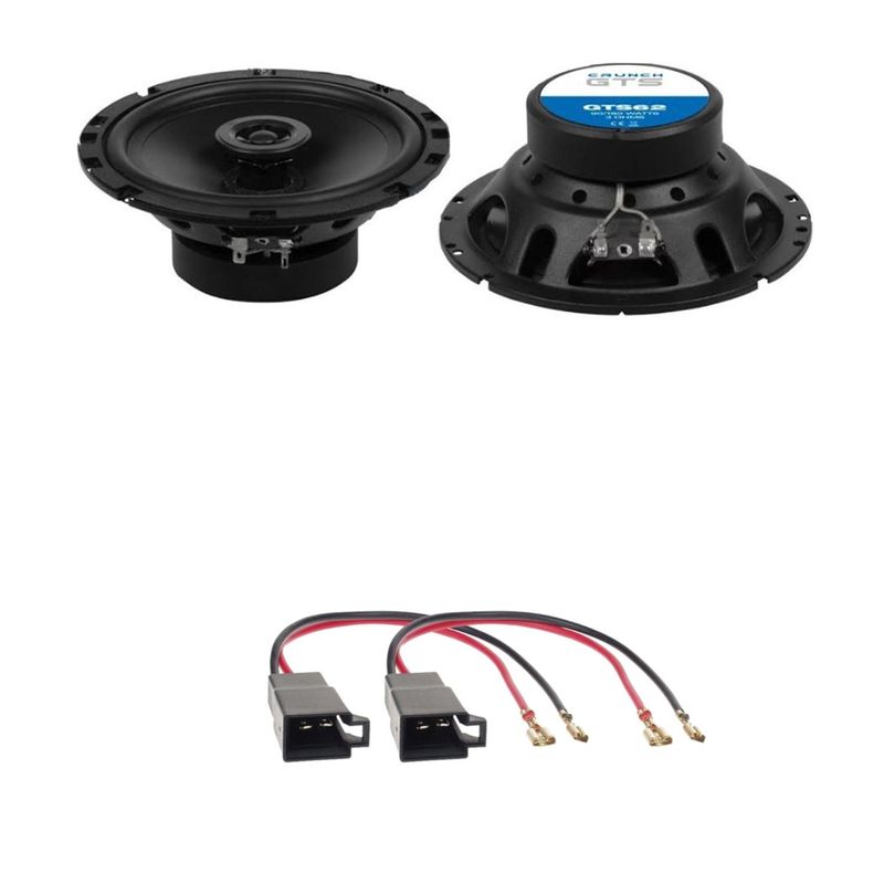 Crunch GTS-62 Koaxial 2-Wege 3 Ohm Lautsprecher Einbauset passend für T4 vorne Crunch GTS-62 Koaxial 2-Wege 3 Ohm Lautsprecher Einbauset passend für T4 vorne
