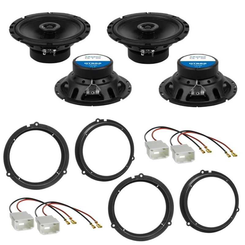 Crunch GTS-62 Koaxial 2-Wege 3 Ohm Lautsprecher Einbauset für Ford C-Max DXA