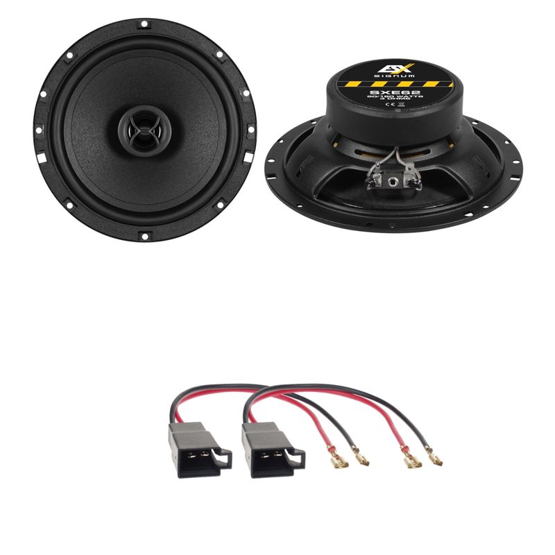 ESX SIGNUM SXE-62 Koaxial 2-Wege Lautsprecher Einbauset passend für T4 vorne ESX SIGNUM SXE-62 Koaxial 2-Wege Lautsprecher Einbauset passend für T4 vorne