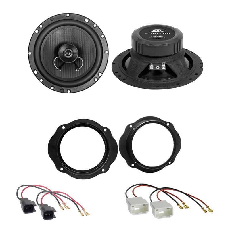 ESX Horizon HZ-62 Lautsprecher Einbauset für Ford Fiesta MK6 Facelift vorne ESX Horizon HZ-62 Lautsprecher Einbauset für Ford Fiesta MK6 Facelift vorne