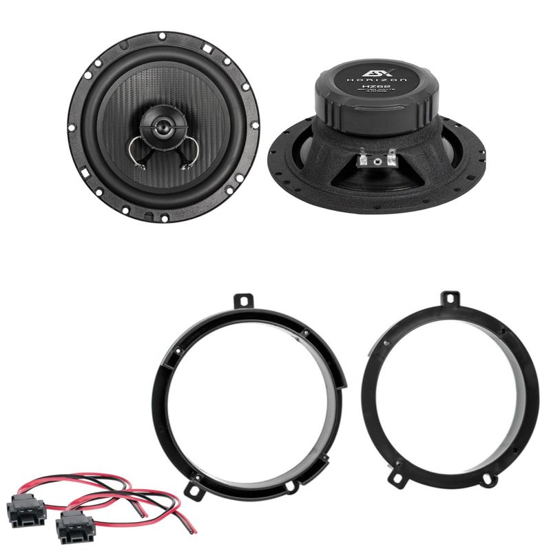 ESX Horizon HZ-62 Koax Lautsprecher Einbauset für Mercedes C Klasse W202 vorne