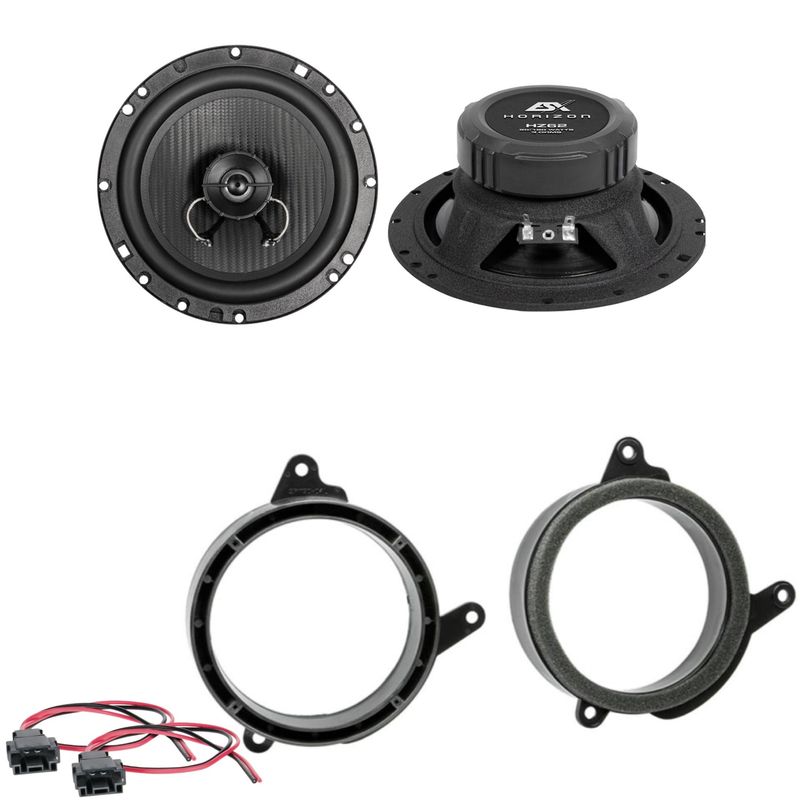 ESX Horizon HZ-62 Lautsprecher Einbauset für Mercedes E Klasse W210 2 Wege vorne