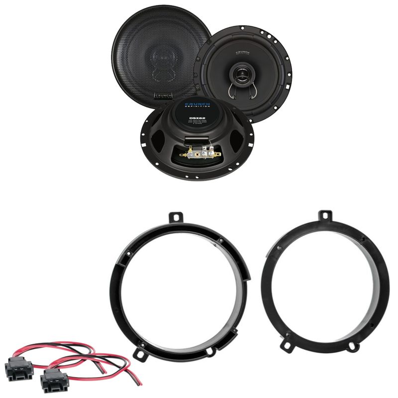 Crunch DSX62 Koaxial Lautsprecher Einbauset für Mercedes C Klasse W202 vorne