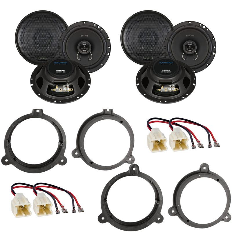 Crunch DSX62 Koax Lautsprecher Einbauset für Nissan Qashqai J10 J11 vorne hinten