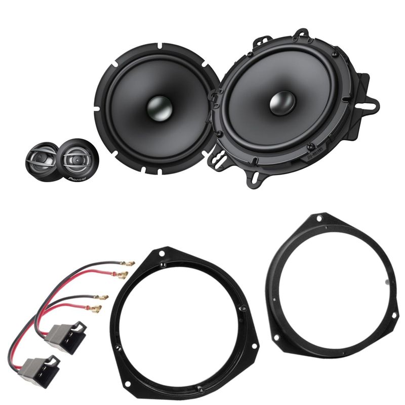 Pioneer TS-A1600C 2-Wege Lautsprecher Einbauset für Opel Astra H Corsa D vorne Pioneer TS-A1600C 2-Wege Lautsprecher Einbauset für Opel Astra H Corsa D vorne