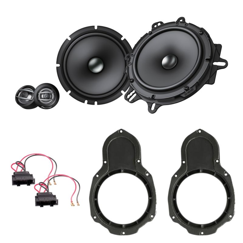 Pioneer TS-A1600C Lautsprecher Einbauset vorne passend für Passat B6 B7 3C CC Pioneer TS-A1600C Lautsprecher Einbauset vorne passend für Passat B6 B7 3C CC