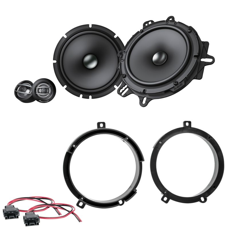 Pioneer TS-A1600C Lautsprecher Einbauset für Mercedes C Klasse W202 2 Wege vorne