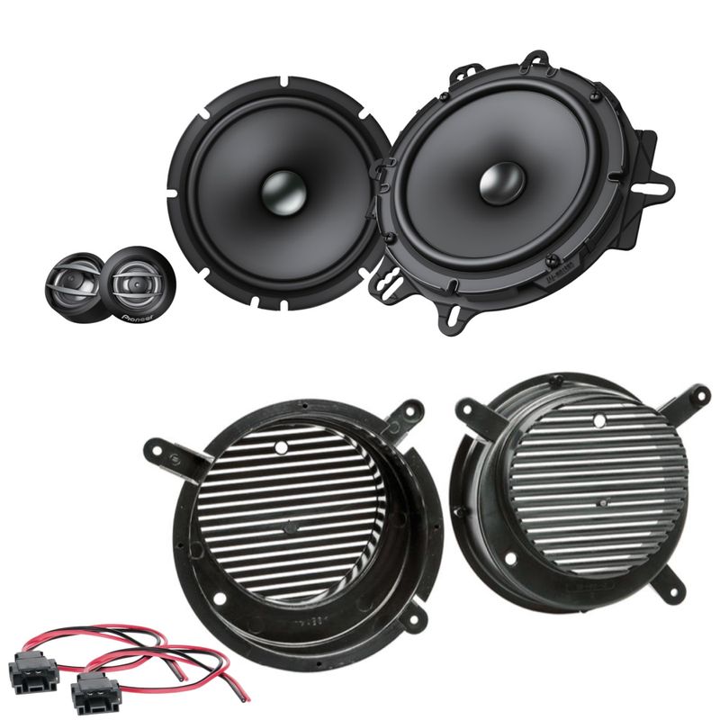 Pioneer TS-A1600C Lautsprecher Einbauset für Mercedes SLK R170 2 Wege vorne