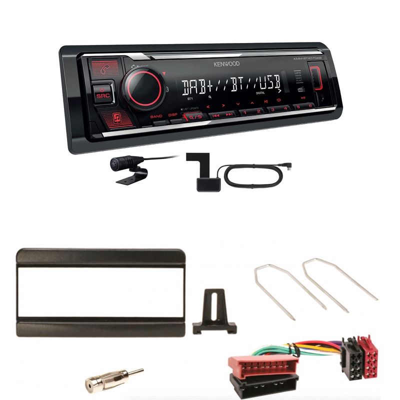 Kenwood KMM-BT407DAB Bluetooth DAB Einbauset für Focus Fiesta Puma Mondeo