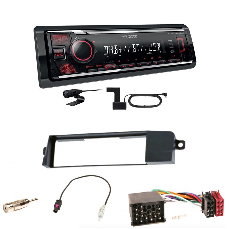 Kenwood KMM-BT407DAB Bluetooth Digitalradio Einbauset für BMW 3er E46