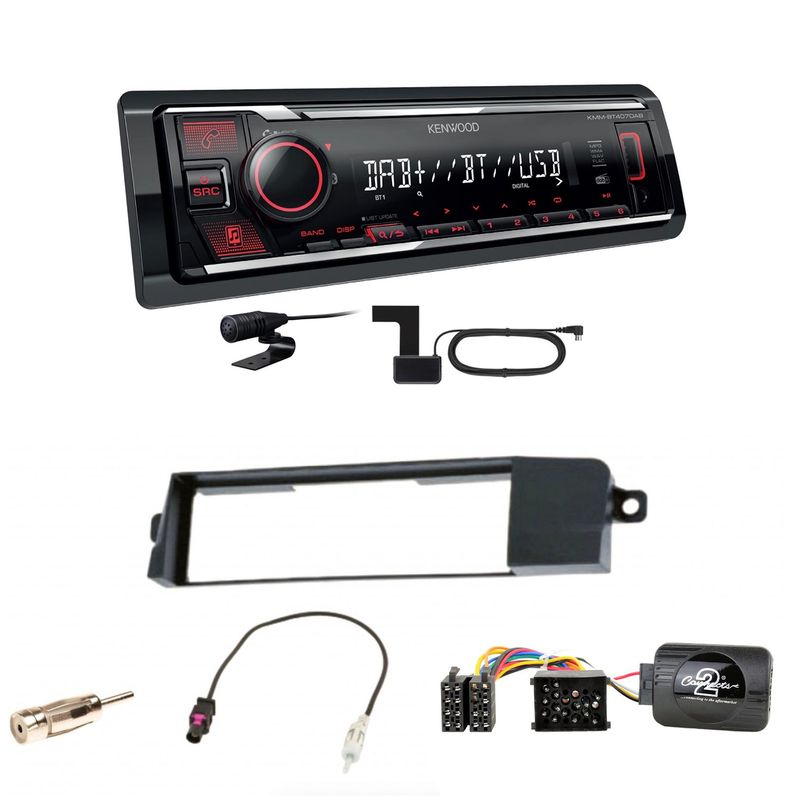 Kenwood KMM-BT407DAB Bluetooth Digitalradio Einbauset für BMW 3er E46