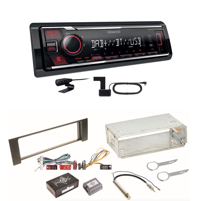 Kenwood KMM-BT407DAB Bluetooth Digitalradio Einbauset für Audi A4 B6 B7 Kenwood KMM-BT407DAB Bluetooth Digitalradio Einbauset für Audi A4 B6 B7