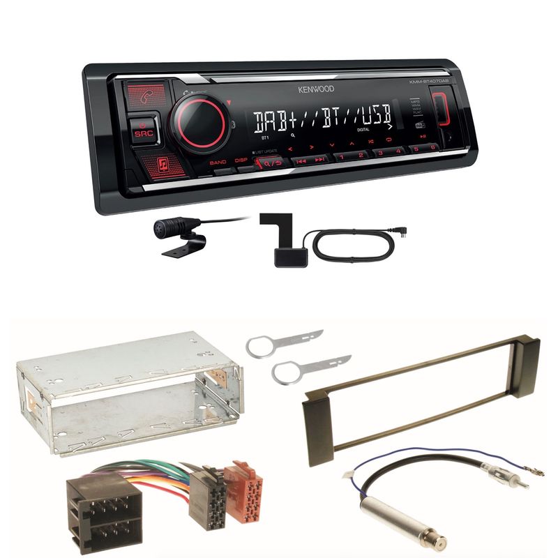 Kenwood KMM-BT407DAB Bluetooth Digitalradio Einbauset für Seat Leon Toledo 1M