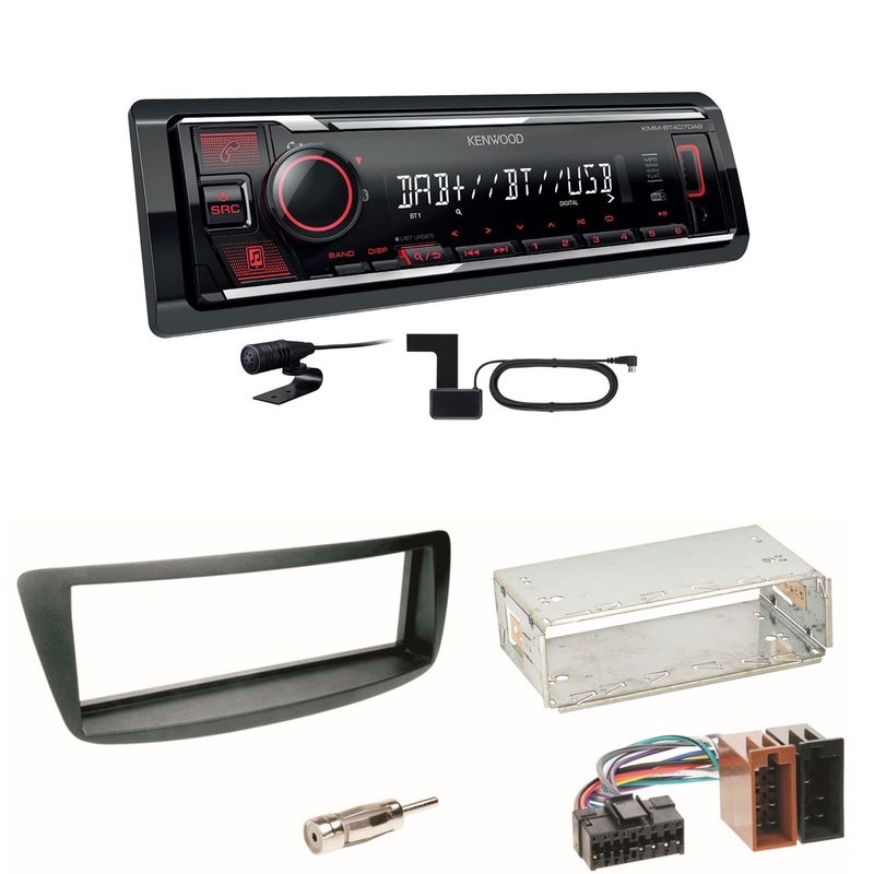 Kenwood KMM-BT407DAB Bluetooth DAB Einbauset Toyota Aygo Citroen C1 Peugeot 107