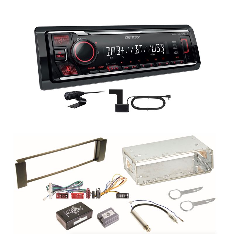 Kenwood KMM-BT407DAB Bluetooth Digitalradio Einbauset für Audi A3 8L A6 4B