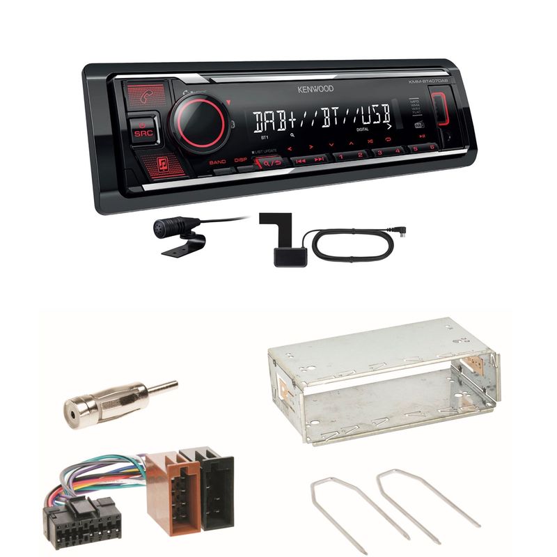 Kenwood KMM-BT407DAB Bluetooth DAB Einbauset für Renault Clio 1 2 Twingo
