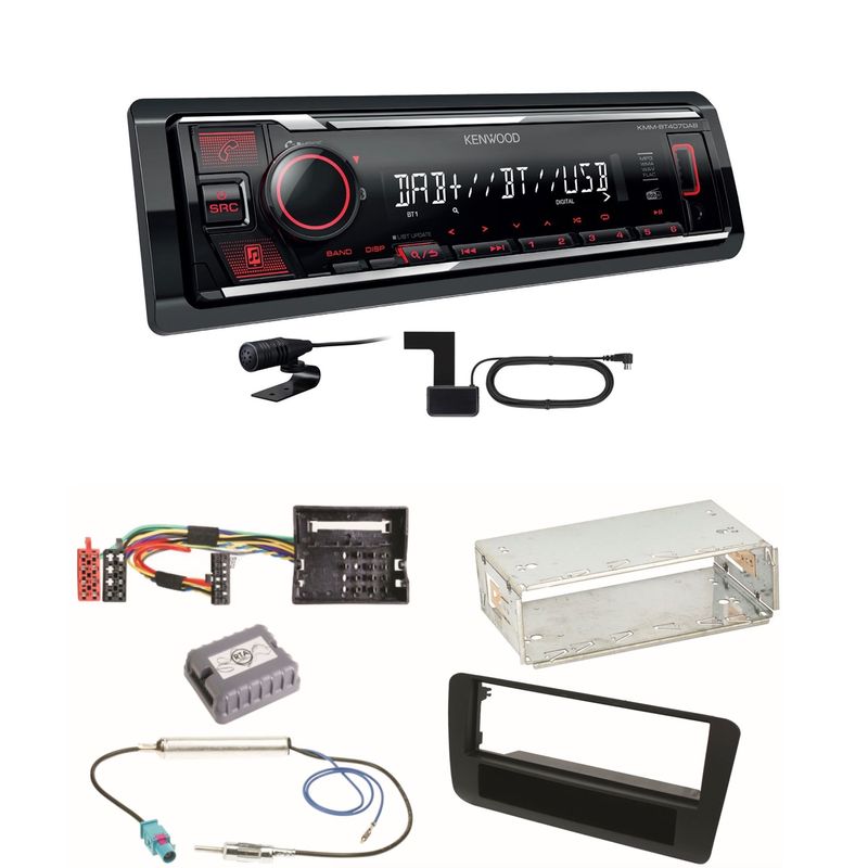 Kenwood KMM-BT407DAB Bluetooth Digitalradio Einbauset für Audi A1 8X Kenwood KMM-BT407DAB Bluetooth Digitalradio Einbauset für Audi A1 8X
