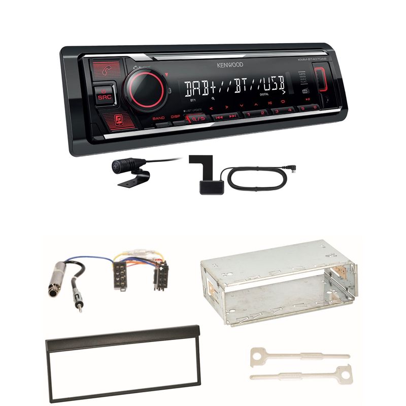 Kenwood KMM-BT407DAB Bluetooth Digitalradio Einbauset für Skoda Fabia 6Y