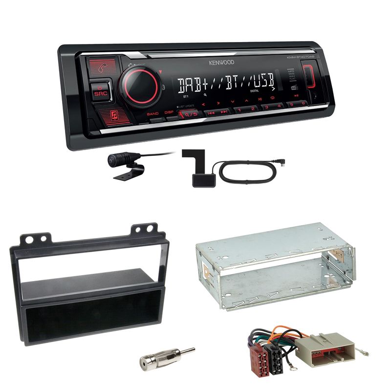Kenwood KMM-BT407DAB Bluetooth Digitalradio Einbauset für Ford Fiesta Fusion