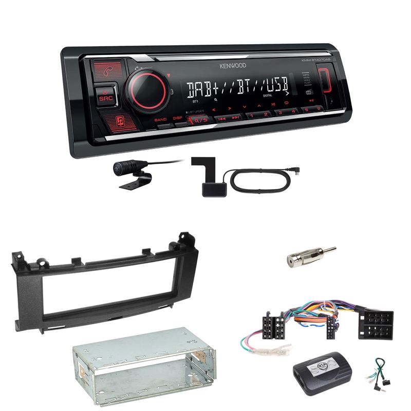 Kenwood KMM-BT407DAB Bluetooth DAB Einbauset für Mercedes A B Klasse W169 W245 Kenwood KMM-BT407DAB Bluetooth DAB Einbauset für Mercedes A B Klasse W169 W245