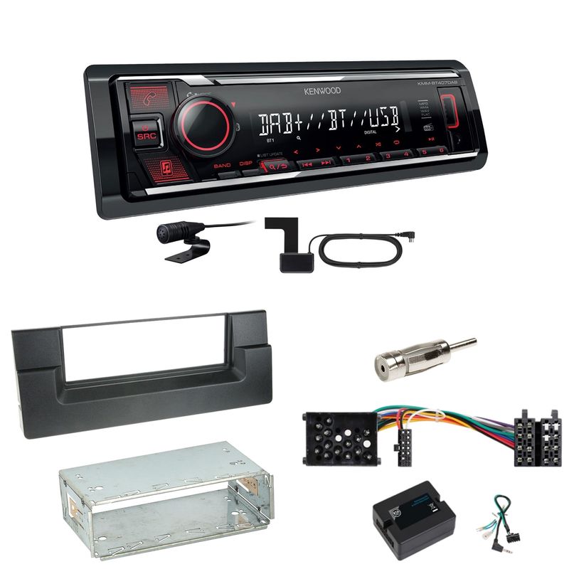 Kenwood KMM-BT407DAB Bluetooth DAB Einbauset für BMW 5er E39 bis 09/2000