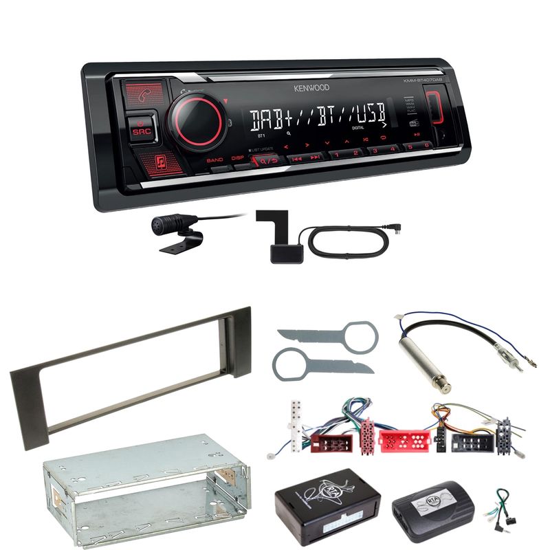 Kenwood KMM-BT407DAB Bluetooth Digitalradio Einbauset für Audi A4 B6 B7 Kenwood KMM-BT407DAB Bluetooth Digitalradio Einbauset für Audi A4 B6 B7