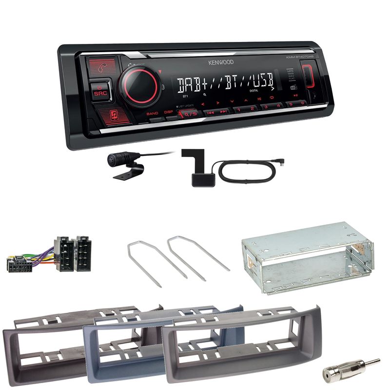 Kenwood KMM-BT407DAB Bluetooth DAB Einbauset für Renault Megane Scenic 1