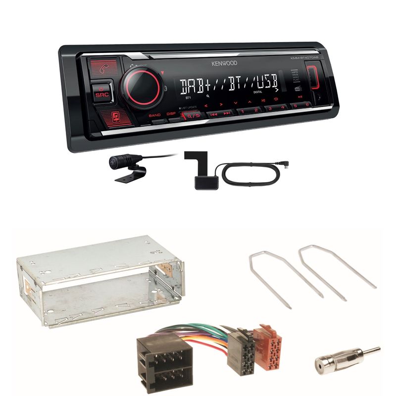 Kenwood KMM-BT407DAB Bluetooth DAB Einbauset für Citroen Berlingo bis 2007