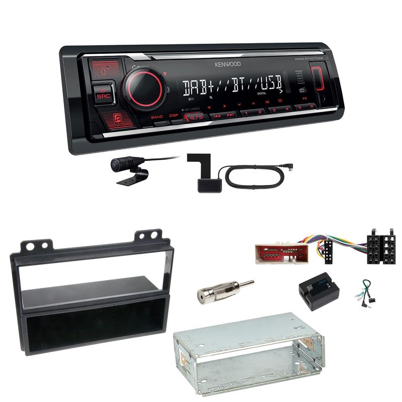 Kenwood KMM-BT407DAB Bluetooth Digitalradio Einbauset für Ford Fusion Fiesta