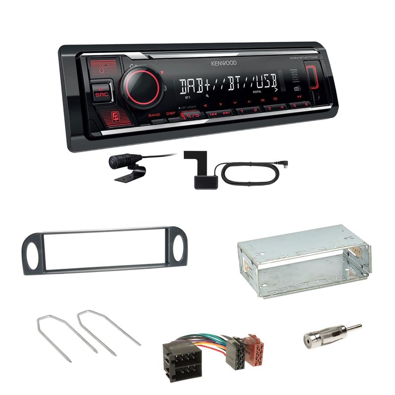 Kenwood KMM-BT407DAB Bluetooth Digitalradio Einbauset für Citroen C5 bis 07/2004