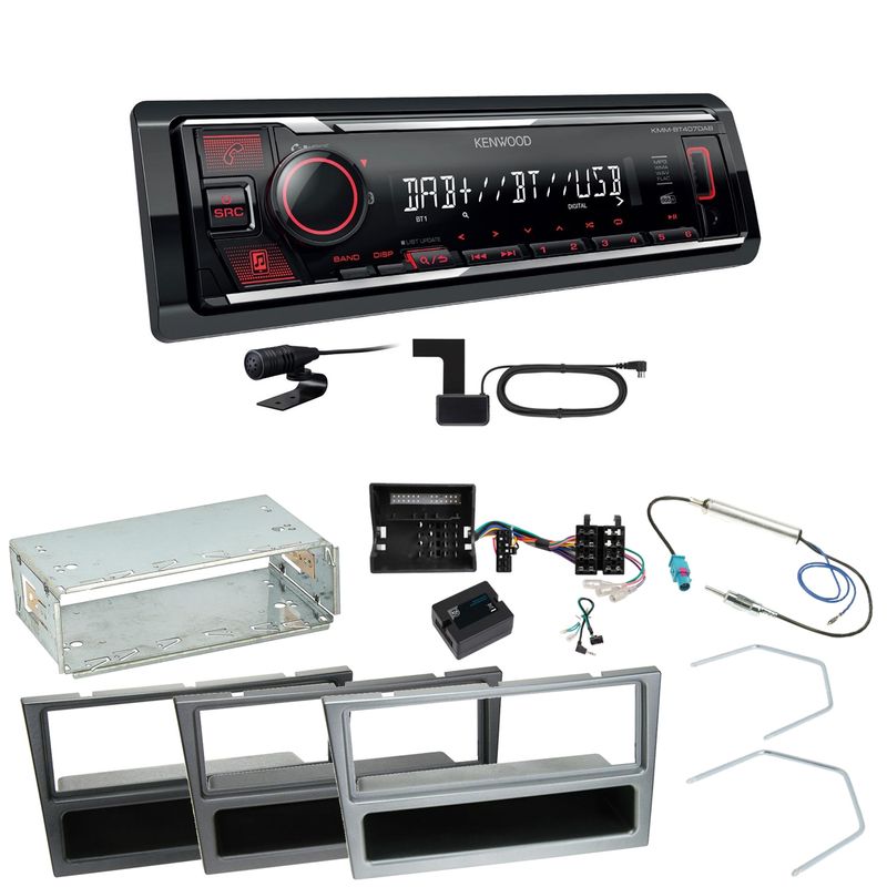 Kenwood KMM-BT407DAB Bluetooth Einbauset für Opel Vectra C Meriva Vivaro Combo
